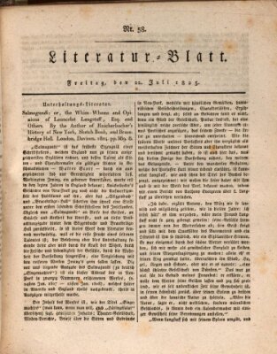 Morgenblatt für gebildete Stände Freitag 22. Juli 1825