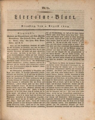 Morgenblatt für gebildete Stände Dienstag 2. August 1825