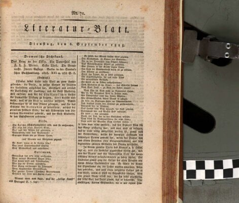 Morgenblatt für gebildete Stände Dienstag 6. September 1825