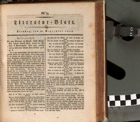 Morgenblatt für gebildete Stände Dienstag 20. September 1825