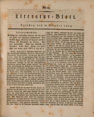 Morgenblatt für gebildete Stände Dienstag 18. Oktober 1825