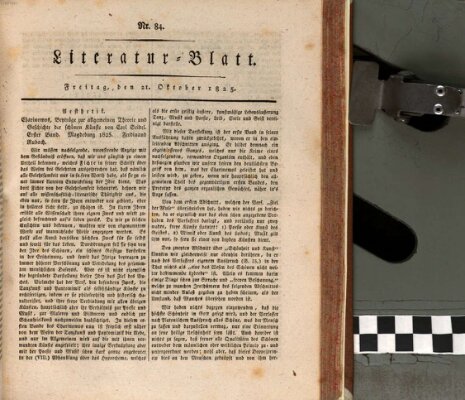 Morgenblatt für gebildete Stände Freitag 21. Oktober 1825