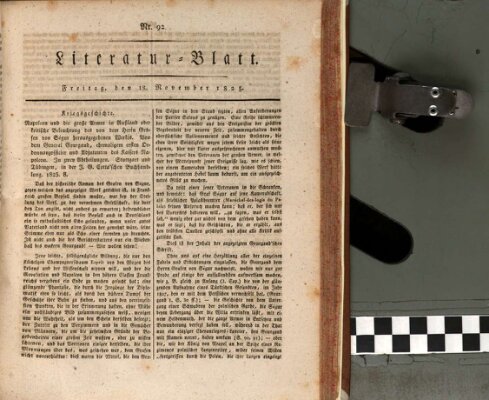 Morgenblatt für gebildete Stände Freitag 18. November 1825