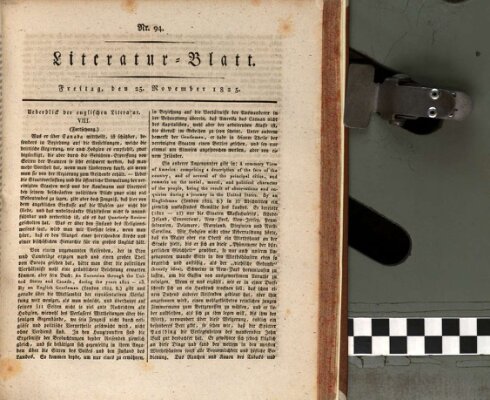 Morgenblatt für gebildete Stände Freitag 25. November 1825