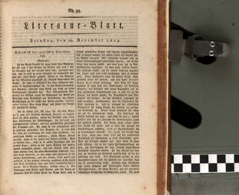 Morgenblatt für gebildete Stände Dienstag 29. November 1825