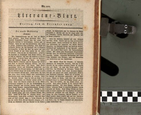 Morgenblatt für gebildete Stände Freitag 16. Dezember 1825