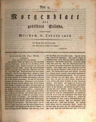 Morgenblatt für gebildete Stände Mittwoch 11. Januar 1826