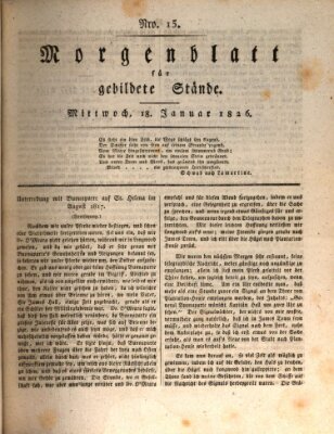 Morgenblatt für gebildete Stände Mittwoch 18. Januar 1826