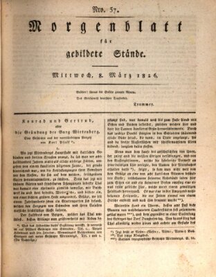 Morgenblatt für gebildete Stände Mittwoch 8. März 1826