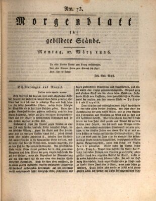 Morgenblatt für gebildete Stände Montag 27. März 1826