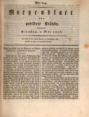 Morgenblatt für gebildete Stände Dienstag 2. Mai 1826