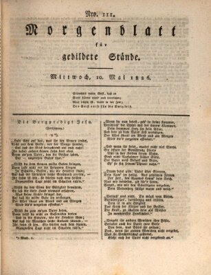 Morgenblatt für gebildete Stände Mittwoch 10. Mai 1826