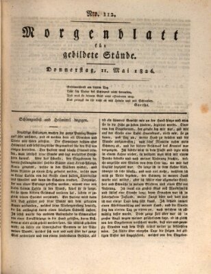 Morgenblatt für gebildete Stände Donnerstag 11. Mai 1826