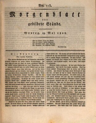 Morgenblatt für gebildete Stände Montag 15. Mai 1826