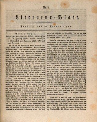 Morgenblatt für gebildete Stände Freitag 20. Januar 1826