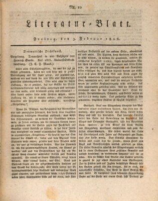 Morgenblatt für gebildete Stände Freitag 3. Februar 1826