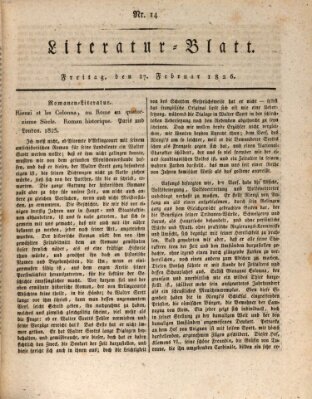 Morgenblatt für gebildete Stände Freitag 17. Februar 1826