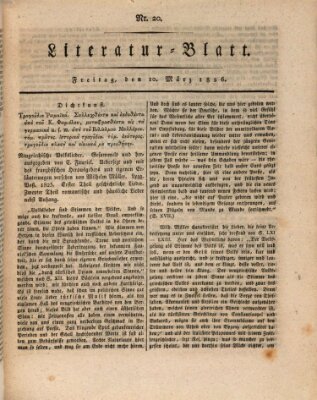 Morgenblatt für gebildete Stände Freitag 10. März 1826