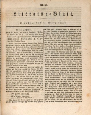 Morgenblatt für gebildete Stände Dienstag 14. März 1826