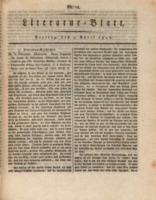 Morgenblatt für gebildete Stände Freitag 7. April 1826