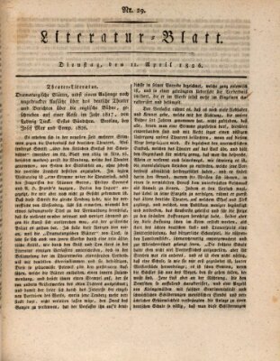 Morgenblatt für gebildete Stände Dienstag 11. April 1826