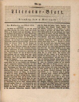 Morgenblatt für gebildete Stände Dienstag 2. Mai 1826