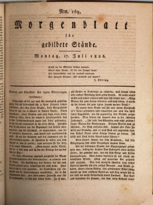 Morgenblatt für gebildete Stände Montag 17. Juli 1826