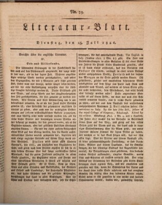 Morgenblatt für gebildete Stände Dienstag 25. Juli 1826