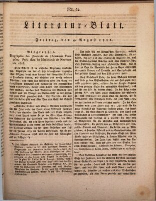 Morgenblatt für gebildete Stände Freitag 4. August 1826