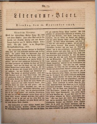 Morgenblatt für gebildete Stände Dienstag 12. September 1826