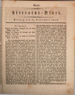 Morgenblatt für gebildete Stände Freitag 22. September 1826
