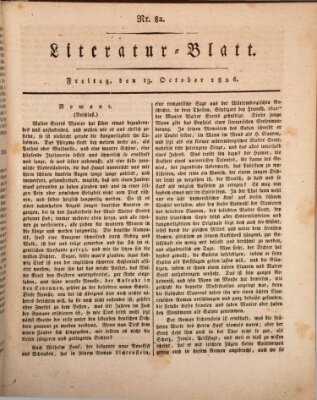 Morgenblatt für gebildete Stände Freitag 13. Oktober 1826