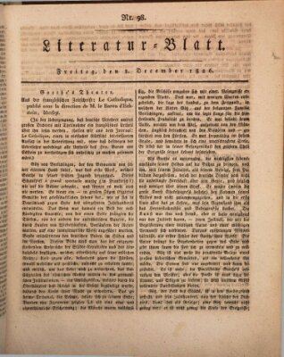 Morgenblatt für gebildete Stände Freitag 8. Dezember 1826