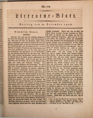 Morgenblatt für gebildete Stände Freitag 22. Dezember 1826