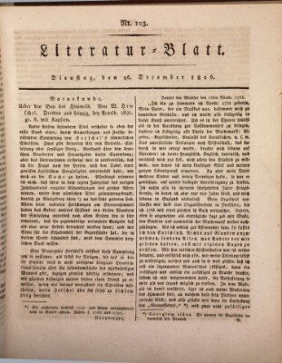 Morgenblatt für gebildete Stände Dienstag 26. Dezember 1826