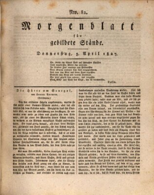 Morgenblatt für gebildete Stände Donnerstag 5. April 1827