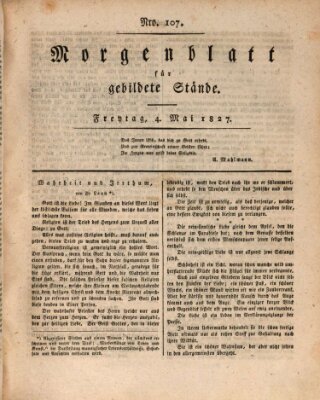 Morgenblatt für gebildete Stände Freitag 4. Mai 1827