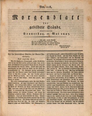 Morgenblatt für gebildete Stände Donnerstag 17. Mai 1827