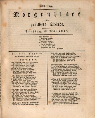 Morgenblatt für gebildete Stände Freitag 18. Mai 1827