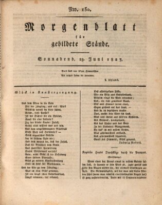 Morgenblatt für gebildete Stände Samstag 23. Juni 1827