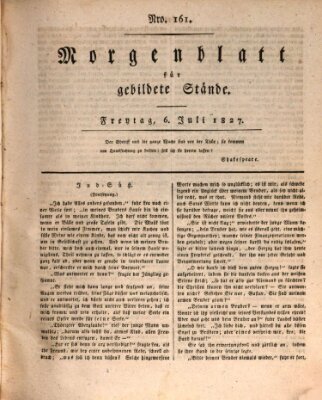 Morgenblatt für gebildete Stände Freitag 6. Juli 1827