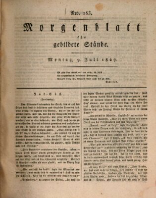 Morgenblatt für gebildete Stände Montag 9. Juli 1827