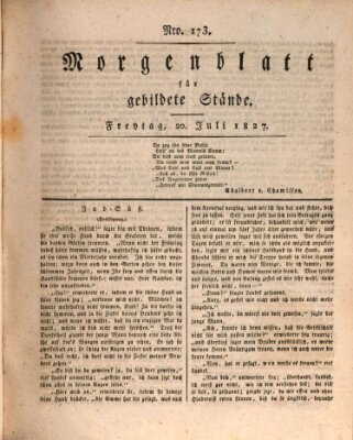 Morgenblatt für gebildete Stände Freitag 20. Juli 1827