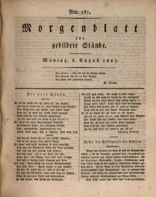 Morgenblatt für gebildete Stände Montag 6. August 1827