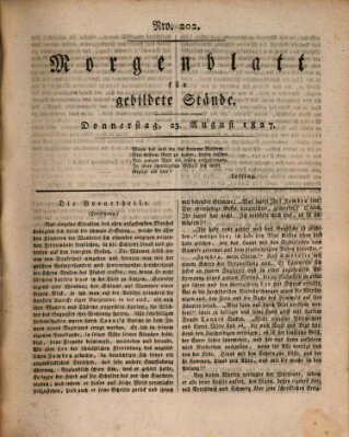 Morgenblatt für gebildete Stände Donnerstag 23. August 1827