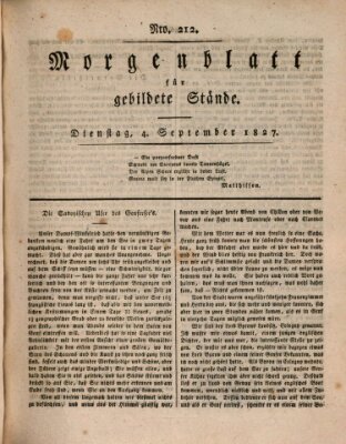 Morgenblatt für gebildete Stände Dienstag 4. September 1827