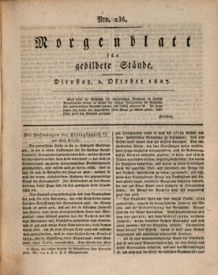 Morgenblatt für gebildete Stände Dienstag 2. Oktober 1827