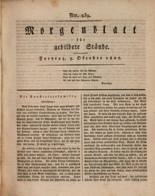 Morgenblatt für gebildete Stände Freitag 5. Oktober 1827