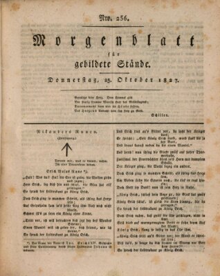 Morgenblatt für gebildete Stände Donnerstag 25. Oktober 1827