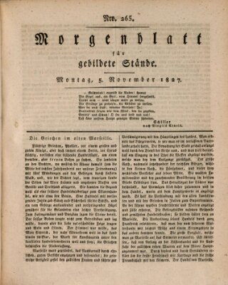 Morgenblatt für gebildete Stände Montag 5. November 1827